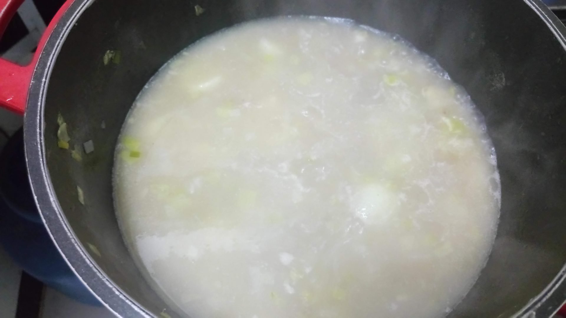 Preparação da vichyssoise